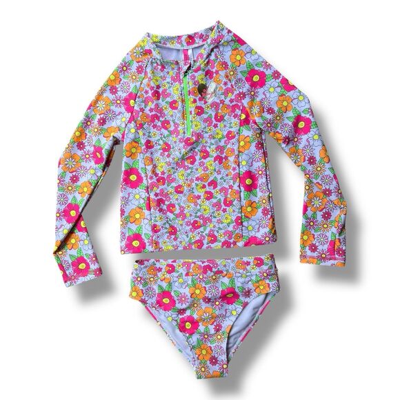 Betsey Johnson Girls 2-Piece Swimsuit Set Bathing Suit – Size 14 BNWT - Picture 4 of 12